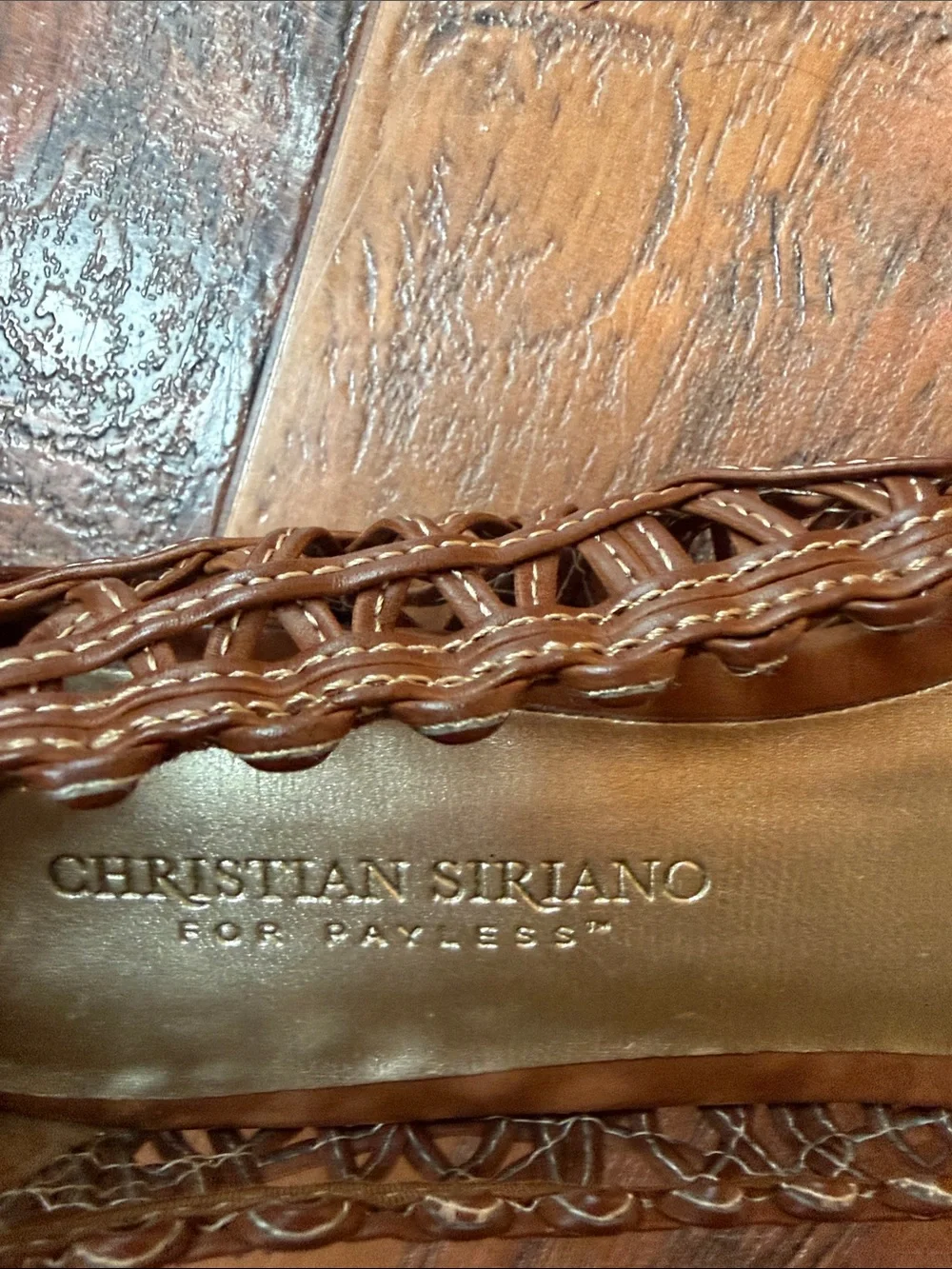 Christian Siriano Woven Brown/Tan Women's Flats -Size 9